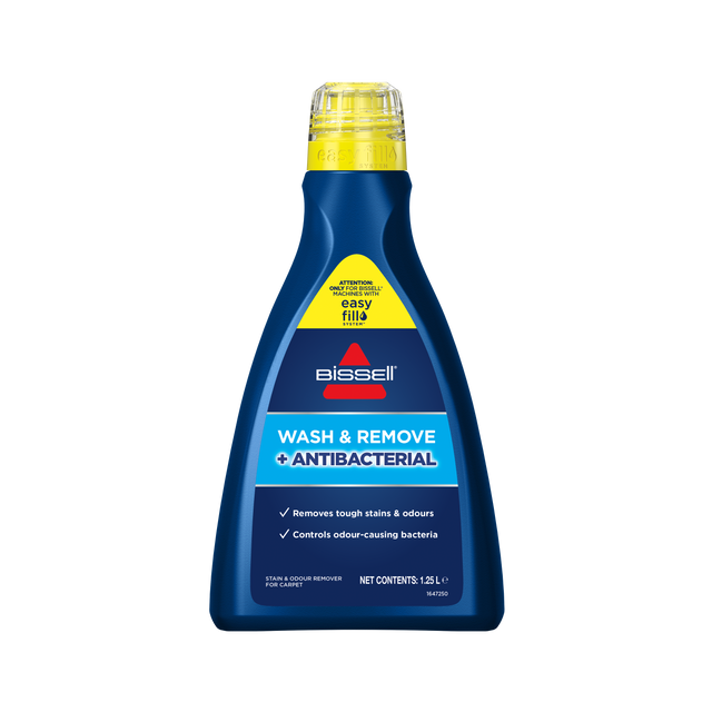 Bissell Wash & Remove Antibacterial cleaning solution bottle