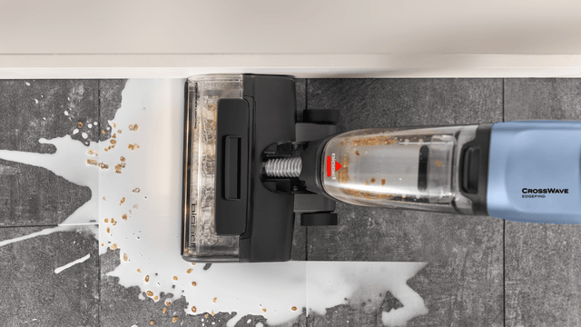 Clean all the way with Bissell CrossWave EdgeFind ZeroGap Technology