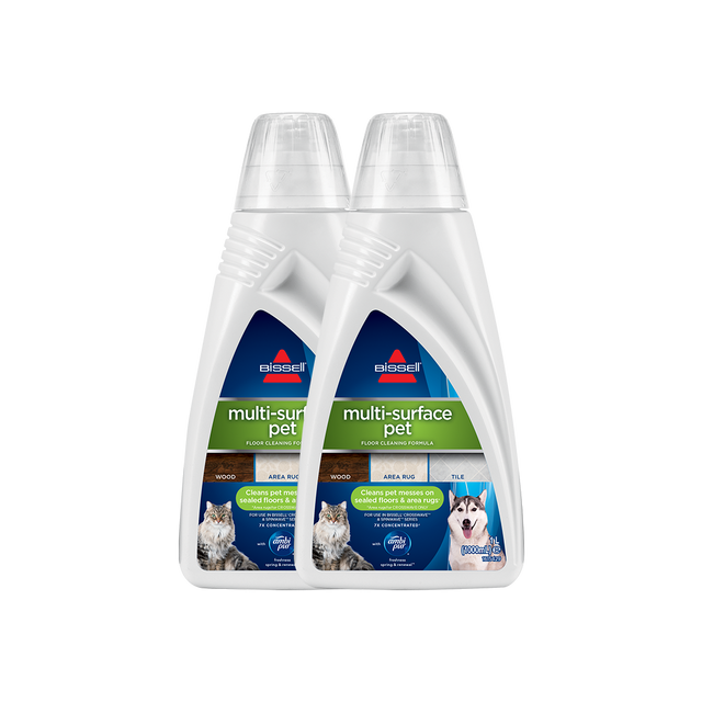 BISSELL Twin Pack Multi-Surface Pet Cleaning Formula For CrossWave & SpinWave 2531